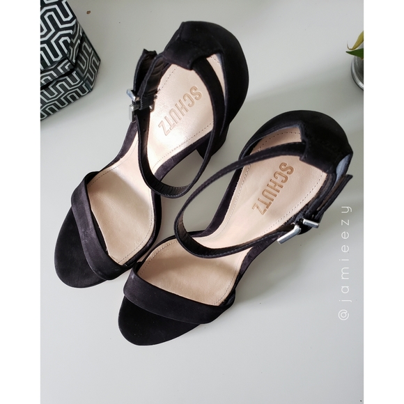 Schutz | NWT "Enida" Suede Block Heel Sandal - Picture 2 of 11